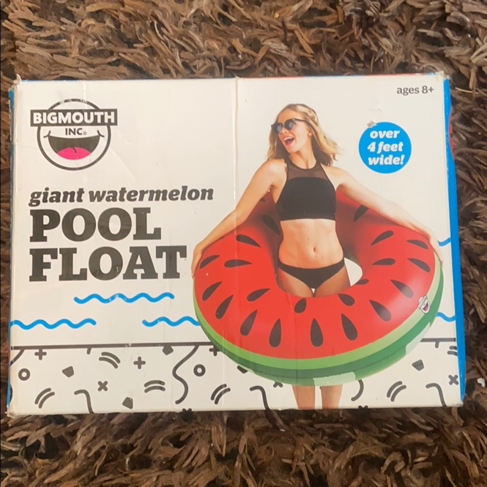 Giant watermelon pool float